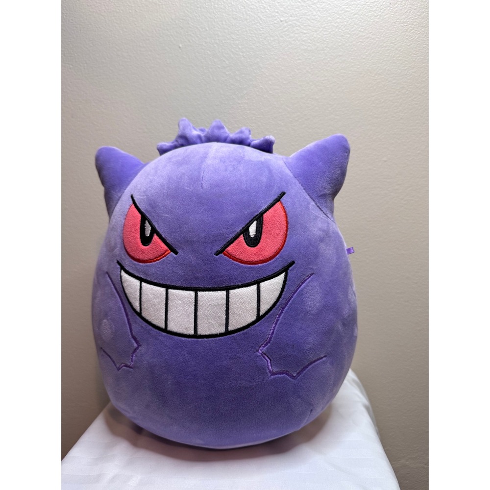 Pokémon Gengar Squishmallows Plush‎ 16" Purple Ghost Stuffed Toy